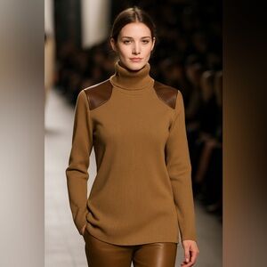Lauren Ralph Lauren Women's Camel Turtleneck Sweater 1XLand 2XL